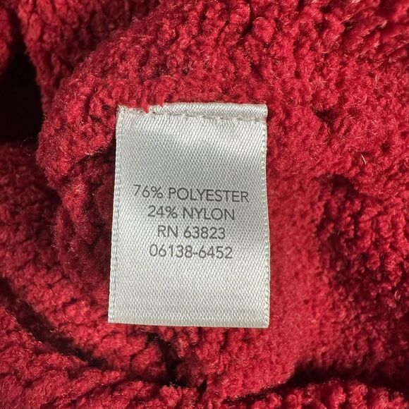 Christopher & Banks Sz Medium Red Sleeveless Full Zip Mock Neck Sweater Vest Top - Picture 8 of 8